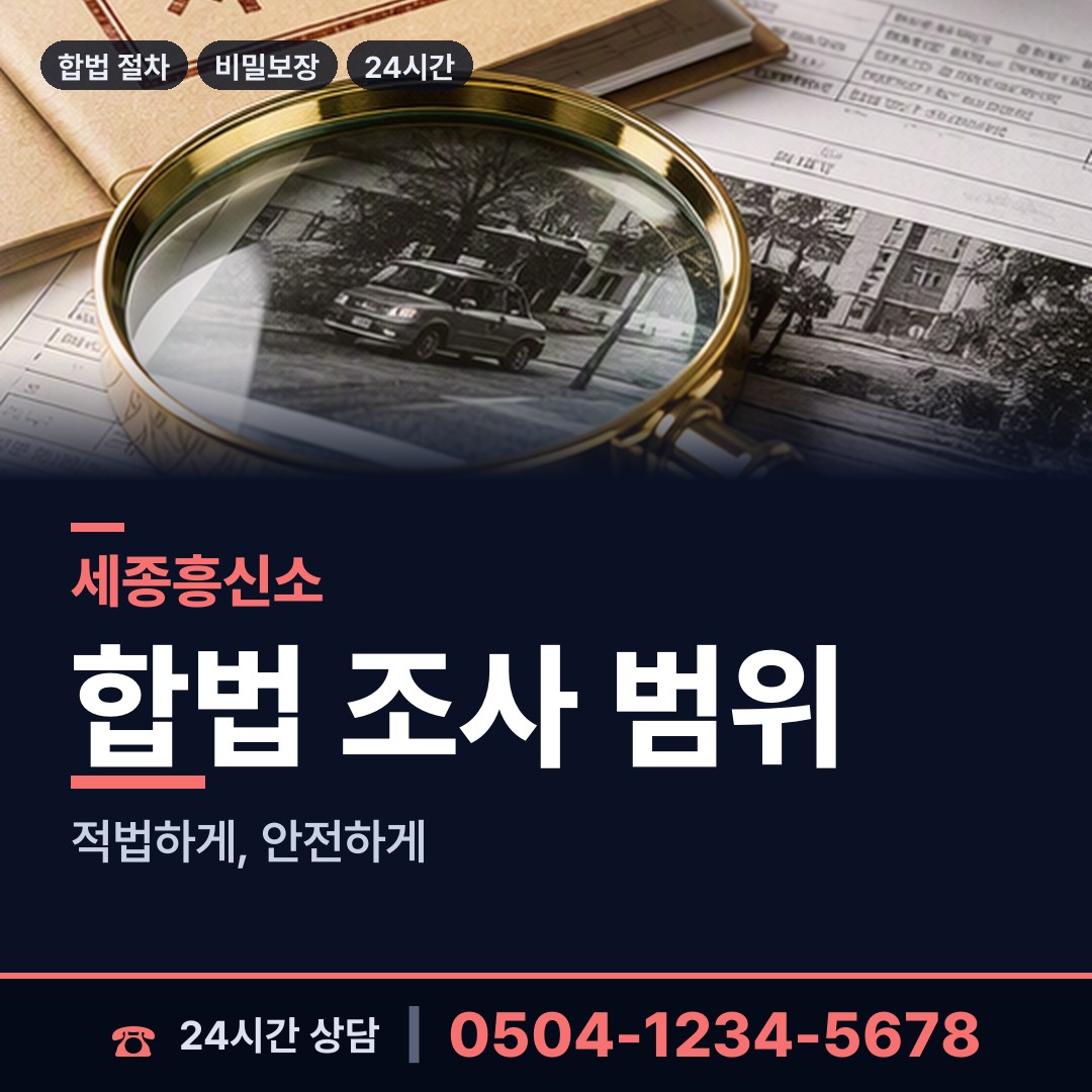세종 나성동 부인외도탐정 상담 안내